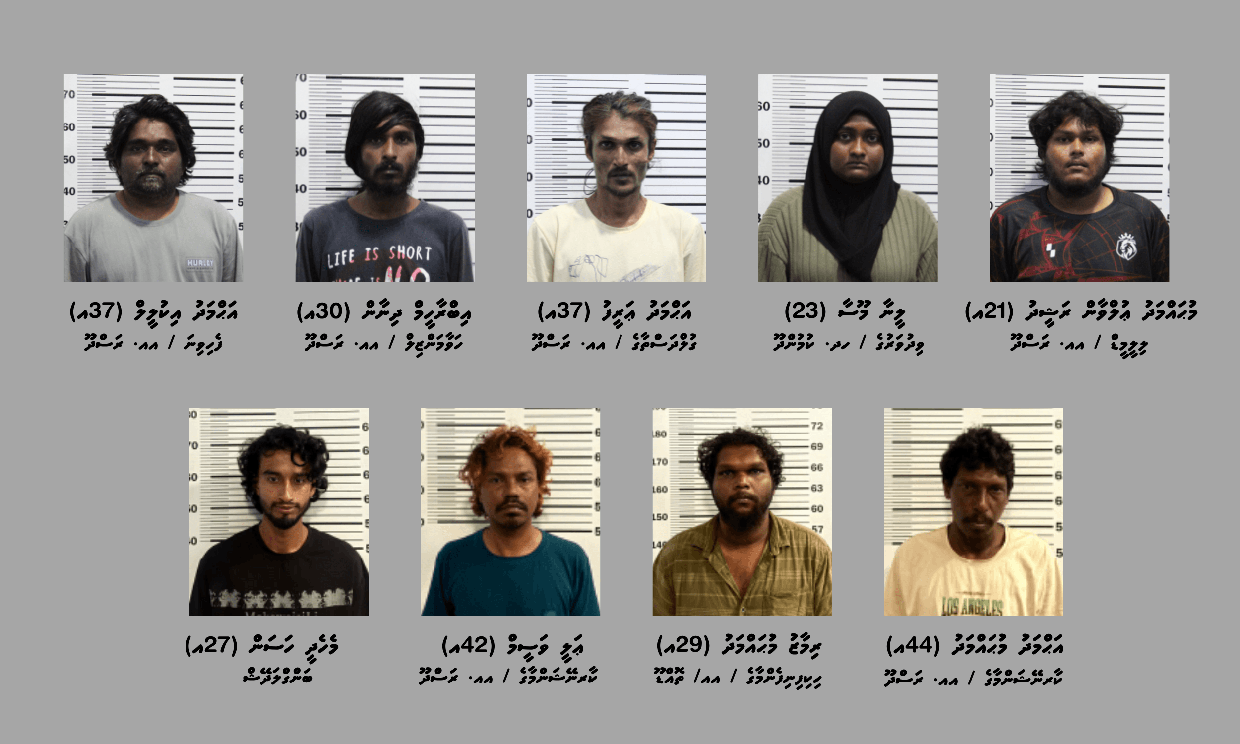 ރަސްދޫގައި ހިންގި މަސްތުވާތަކެތީގެ އޮޕަރޭޝަނެއްގައި އަންހެނެއް ހިމެނޭހެން 9 މީހަކު ހައްޔަރުކޮށްފި