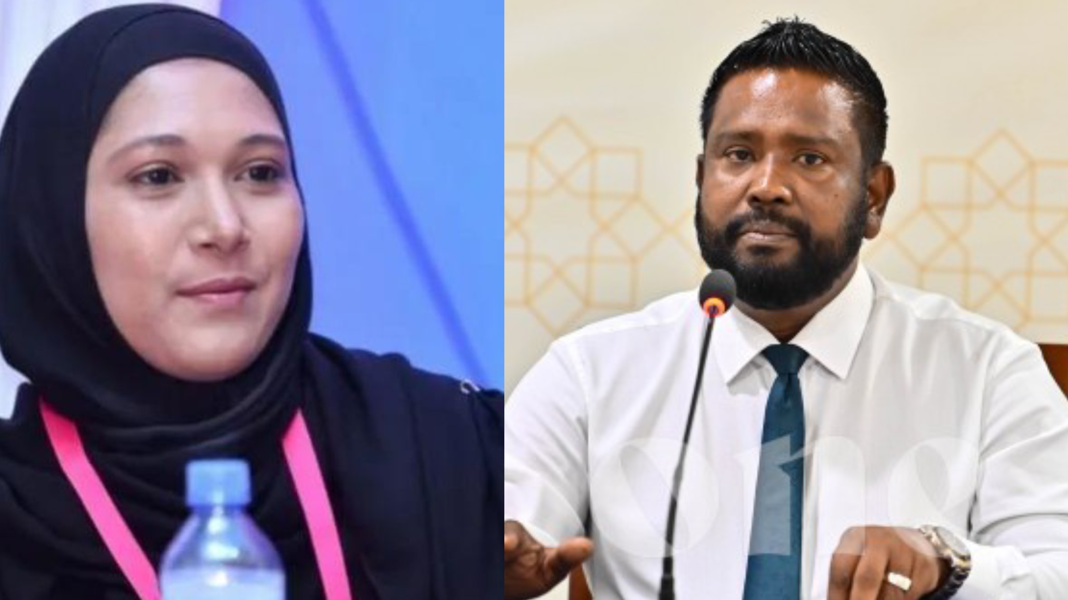 ޝިއުނާ އާއި މެމްބަރު މުހައްމަދު އިސްމާއިލްގެ ހޫނު ޒުވާބެއް، ޝިއުނާ ތެދުވީ ދީނުގެ ދިފާއުގައި
