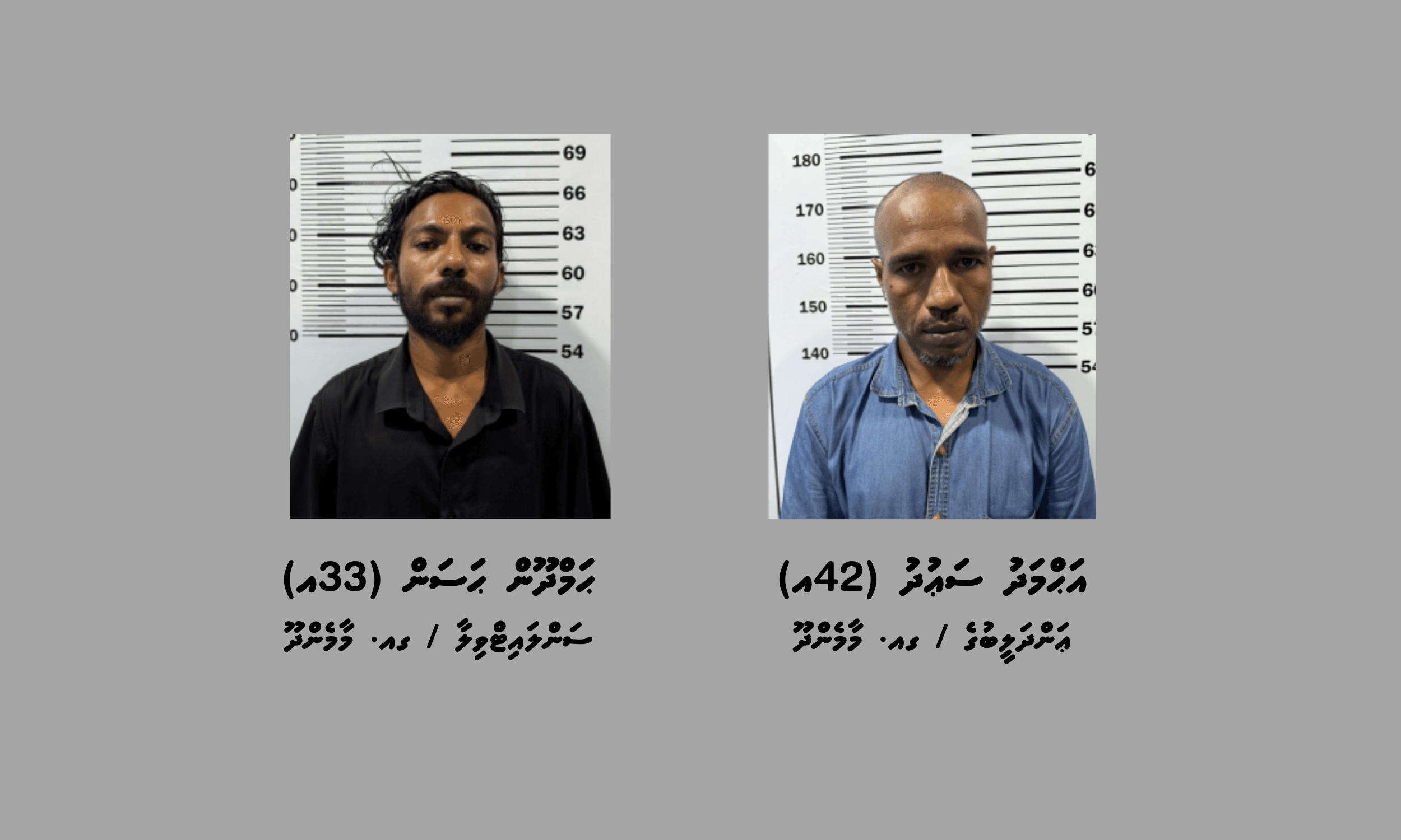 ފަސްދޮޅަސް ހާހަށްވުރެ ގިނަ ރުފިޔާގެ ތަކެތި ވަގަށްނެގި ދެ މީހުން މާމެންދޫއިން ހައްޔަރުކޮށްފި