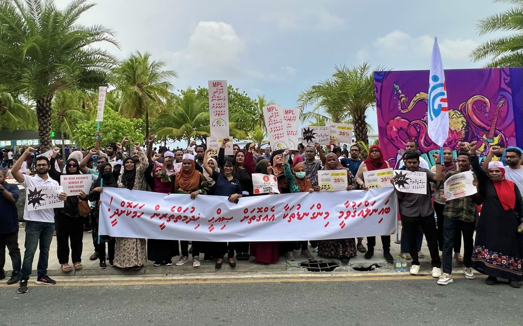 މަސައްކަތްތެރިންގެ ހައްގުތައް ހޯދަން ހިނގާލުމެއް