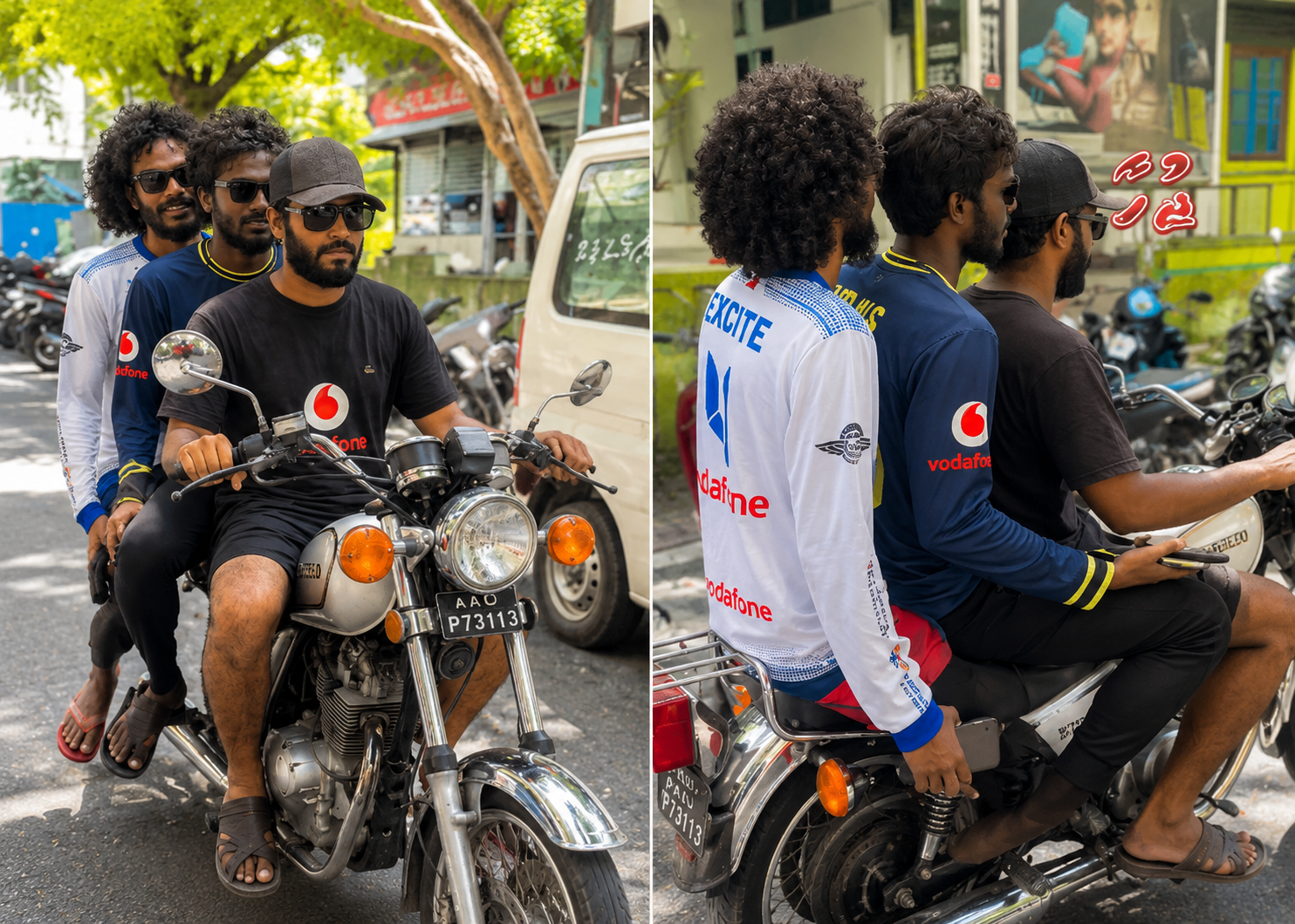 ސައިކަލެއްގައި ތިން މީހުން އަރައިގެން ދުއްވި މައްސަލަ: ނުރައްކާތެރި އަމަލަކާއެކު އާންމުންގެ ބޮޑު ކަންބޮޑުވުމެއް