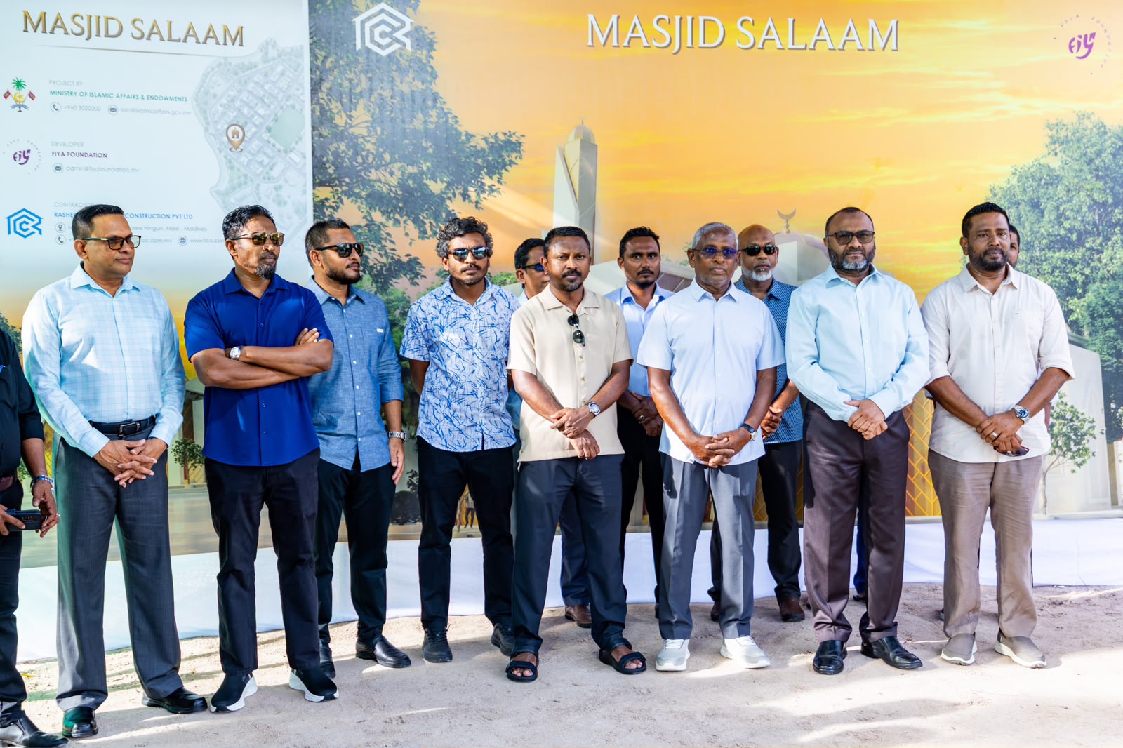 ވިލިމާލެ މަސްޖިދުއްސަލާމް ހުރި ބިމުގައި އިމާރާތްކުރާ މިސްކިތުގެ ބިންގާ އަޅައިފި