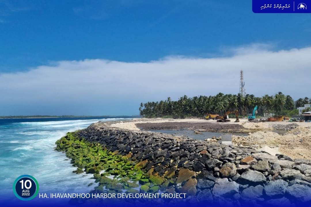 އިހަވަންދޫ ބަނދަރު: ބޭރުތޮށި ލުމުގެ މަސައްކަތް ނިމިއްޖެ