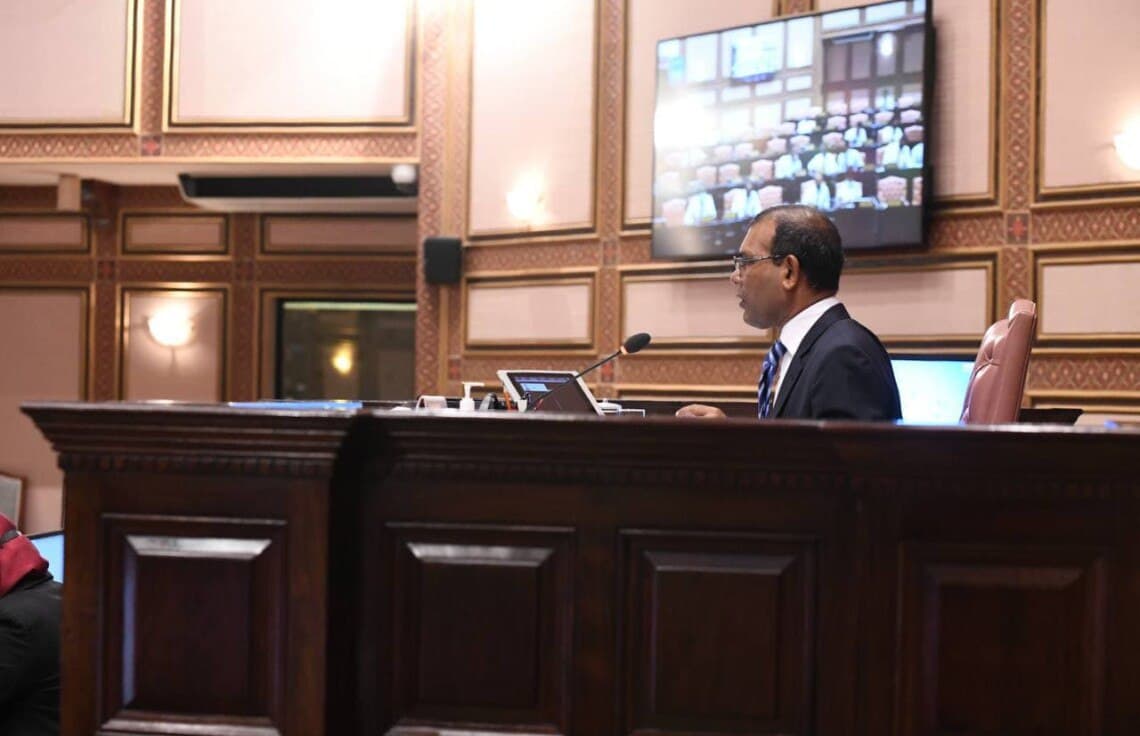 ރައީސް ނަޝީދު އަސްލަމަށް: ލޮލުންފެންނަ އަތުންހިފިފަ ހުންނަ ކަންކަަމަކީ ނުބުނެ ހުރެވޭނެ ކަންކަމެއްނޫން