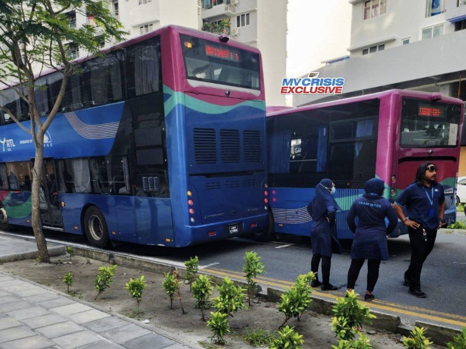 ހުޅުމާލޭގައި ދެ ބަސް ޖެހި އެކްސިޑެންޓެއް ހިނގައިފި