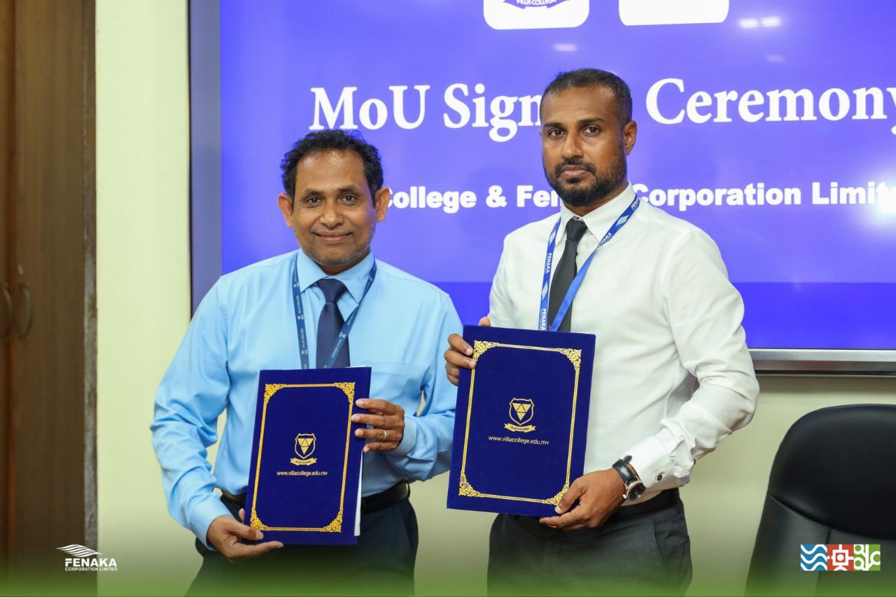 މުވައްޒަފުން ތަމްރީނުކޮށް ދިރާސާކުރަން ފެނަކައިން ވިލާކޮލެޖާއެކު އެއްބަސްވެއްޖެ