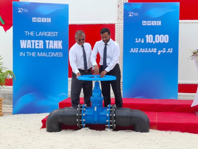 ދިހަހާސް ޓަނުގެ ފެން ރައްކާކުރެވޭ ތާނގީގެ މަސައްކަތް ނިންމާ ބޭނުންކުރަން ފަށައިފި