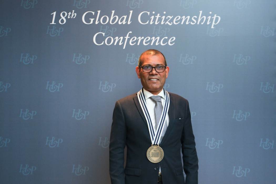 މިއަހަރުގެ ގްލޯބަލް ސިޓިޒަން އެވޯޑު ކުރީގެ ރައީސް ނަޝީދަށް