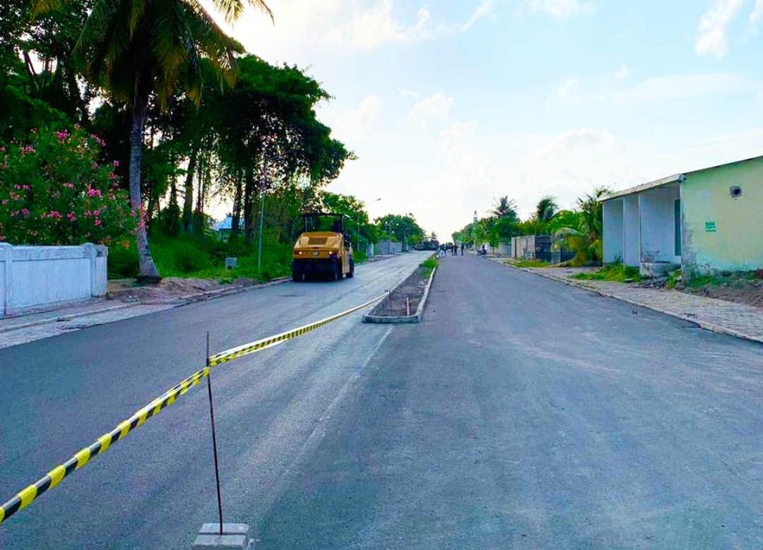 ހަނިމާދޫގެ މަގުތައް ހެދުމުގެ މަޝްރޫޢުގެ ބޮޑުބައެއް ނިމިއްޖެ