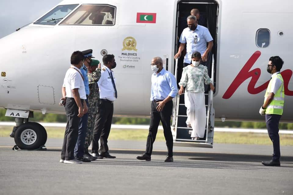 ރައީސްގެ ދެކަނބަލުން ކުޅުދުއްފުށީ ސިޓީއަށް ވަޑައިގެންފި