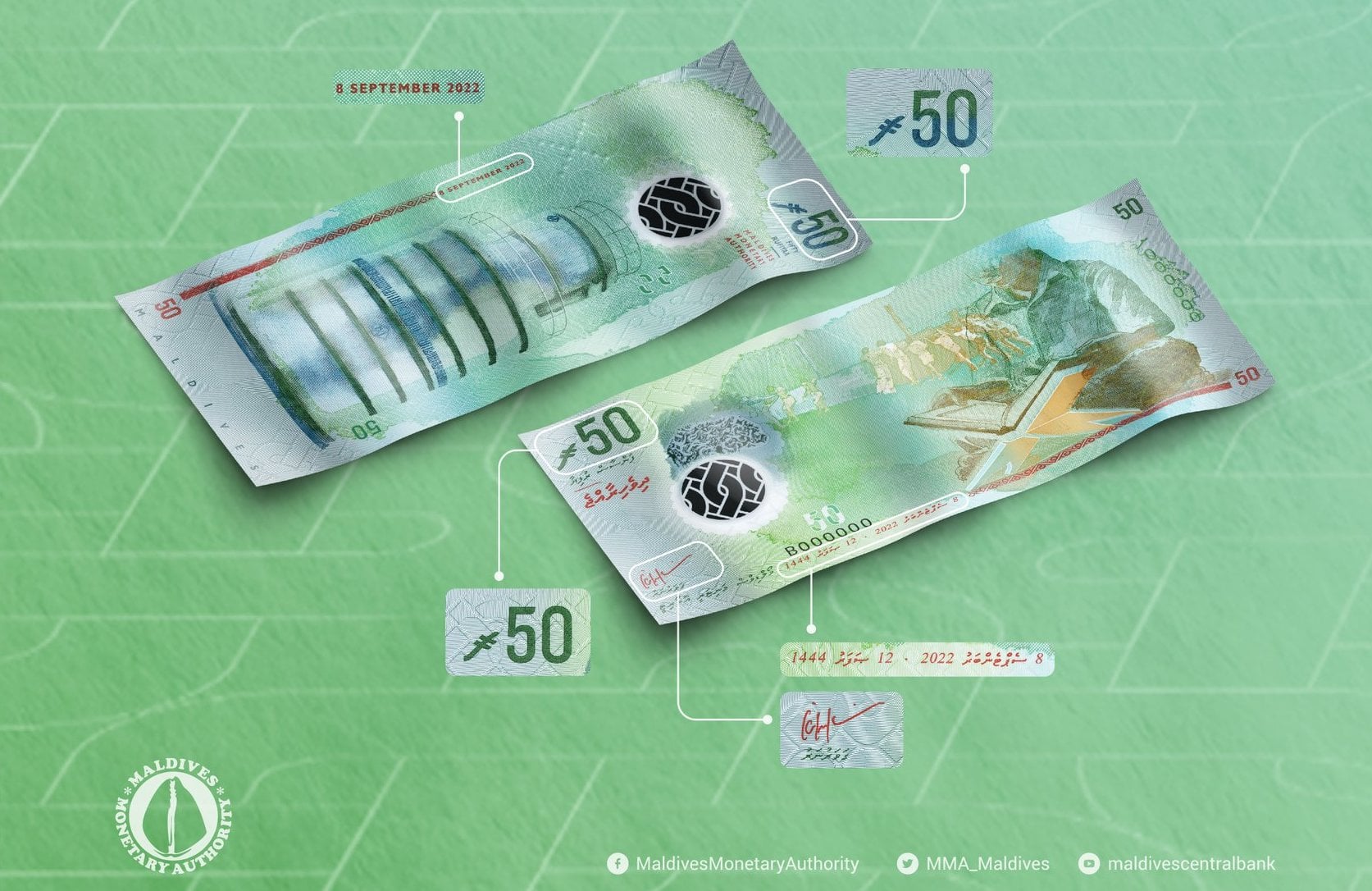 50 ރުފިޔާގެ އައުނޫޓު އަންނަމަހު ބޭނުންކުރަން ފަށަނީ