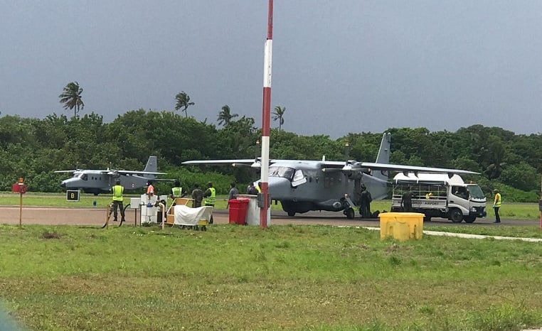 ހަނިމާދުއަށް އިންޑިއާ އަސްކަރިއްޔާގެ 2 ބޯޓު؛ ސަރުކާރުން ބުނީ އަސްކަރީ މަސައްކަތެއް ކުރަން ކަމަށް