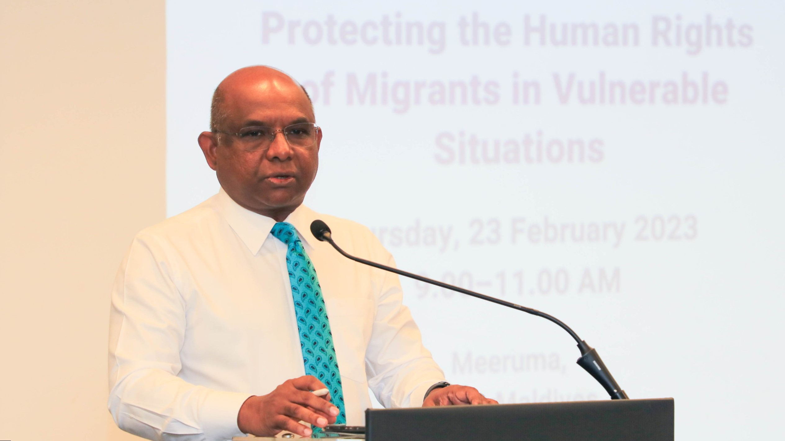 ރާއްޖޭގައި އުޅޭ ބިދޭސީންގެ ޙައްޤުތައް ކަށަވަރުކުރުމުގައި ސަރުކާރު ދެމި އޮންނާނެ: ޝާހިދު